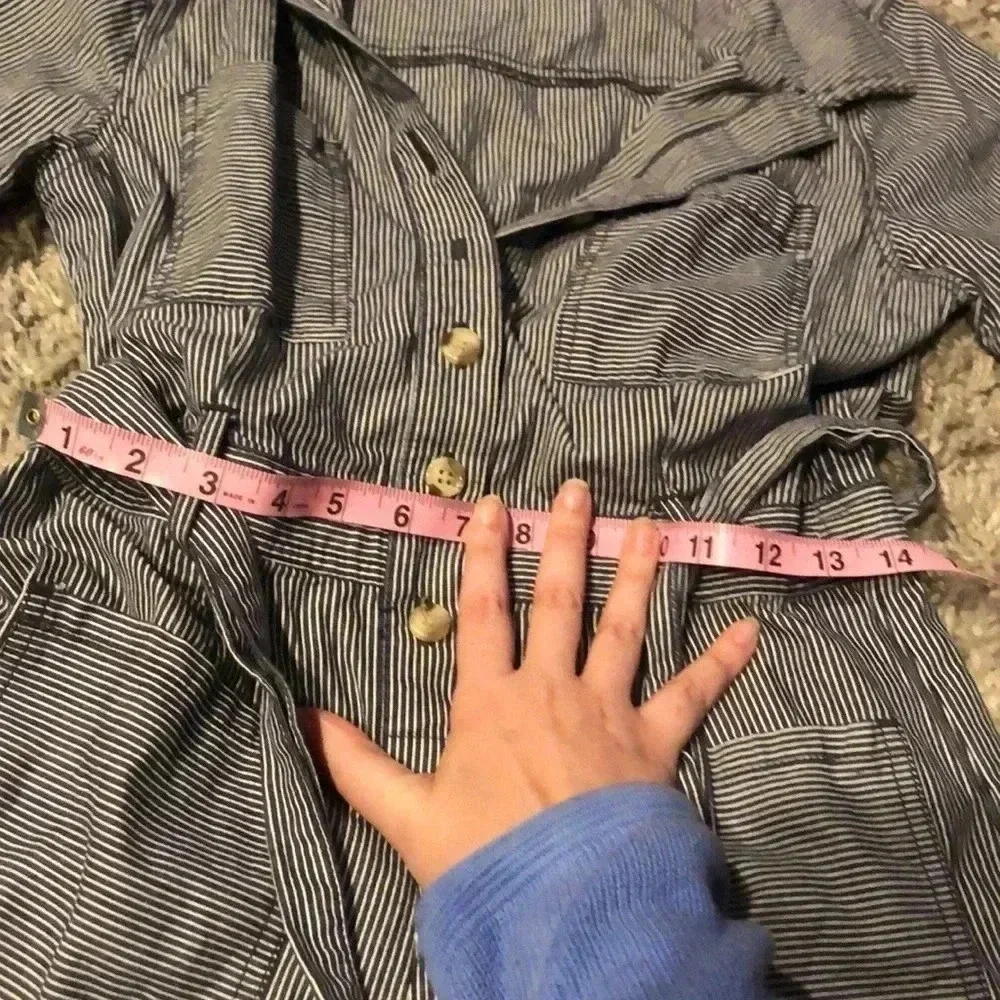 EUC! Urban Outfitters striped romper w/ belt and pockets - sz Small, gorpcore - Picture 6 of 8